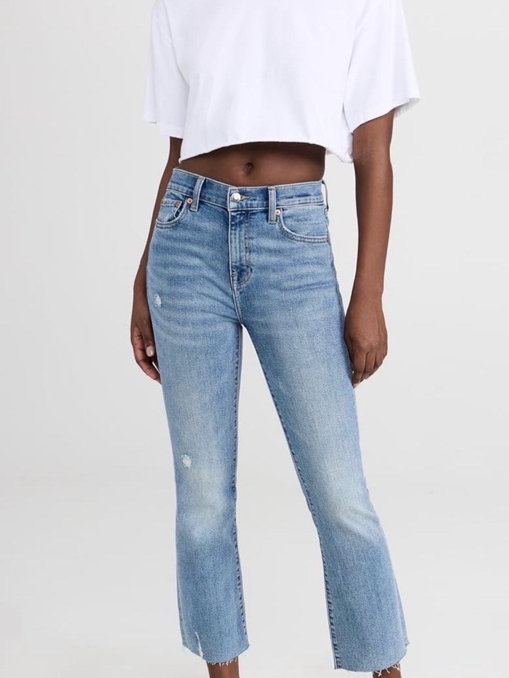 pistola Lennon Light Blue Straight Leg Cropped Jeans Zuma 26